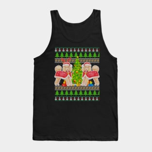 Poodle Dog Ugly Christmas Puppy Funny Dog Christmas Gifts Tank Top